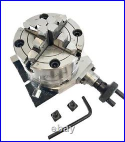 Rotary Table 3Inch 80mm Horizontal And Vertical + Chuck All Sizes Combo