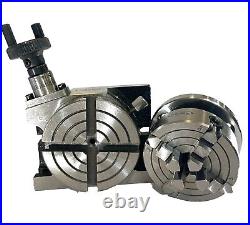 Rotary Table 3Inch 80mm Horizontal And Vertical + Chuck All Sizes Combo ACTOOLS