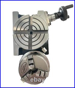 Rotary Table 3Inch 80mm Horizontal And Vertical + Chuck All Sizes Combo USA Rotary Table 3Inch 80mm Horizontal And Vertical + Chuck All Sizes Combo USA