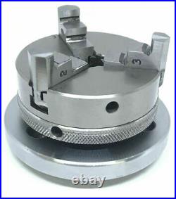 Rotary Table 3 75mm Horizontal And Vertical With 65mm 3 Jaw Chuck & Back Plate