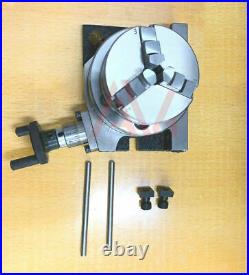 Rotary Table 3 75mm Horizontal And Vertical With 65mm 3 Jaw Chuck & Backplate