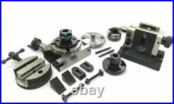 Rotary Table 3/ 80 MM With Er16 & Er20 Collet Adaptor, M6 Clamp Kit, Round Vice
