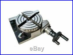 Rotary Table 3/ 80 mm 4 Slot With 50 mm Mini Lathe Chuck For Milling Machine