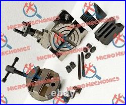 Rotary Table 3 80mm Horizontal And Vertical + Clamping Kit + 80mm Round Vice