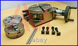 Rotary Table 3 80mm Horizontal And Vertical With 65mm 3 Jaw Chuck & Backplate