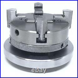 Rotary Table 3 80mm Horizontal And Vertical With 65mm 4 Jaw Chuck & Backplate