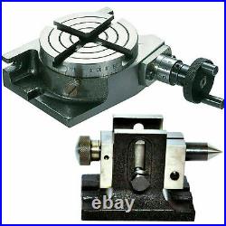 Rotary Table 3 80mm Horizontal Vertical Low Profile With Single Bolt Tailstock