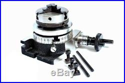 Rotary Table 3 Inch 80 mm 4 Slot With 65 mm Mini Lathe Chuck For Milling Machine
