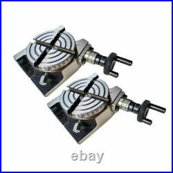 Rotary Table 3 Inch 80 mm Horizontal And Vertical 4 Slot Set Of 2 Pieces
