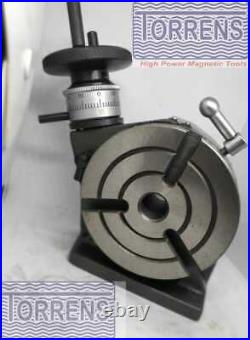 Rotary Table 4Inch/100 mm 3 Slot H-V MT2 Bore + MT2 Arbour + 65mm 3 jaw chuck
