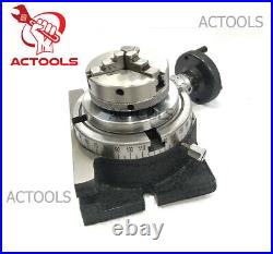 Rotary Table 4 100 mm Horizontal and Vertical & 65 mm 3 Jaw Chuck USA ACTOOLS