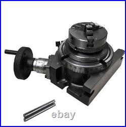 Rotary Table 4 100mm Horizontal And Vertical With 65mm 3 Jaw Chuck & Backplate