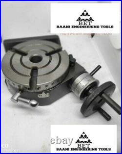 4 Inch Rotary Table For Milling Machines - 100mm Horizontal & Vertical Positioning - 4 Slot Precision Table