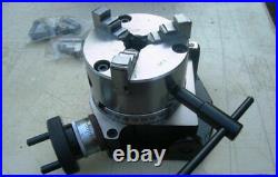 Rotary Table 4/ 100mm Horizontal and Vertical & 65mm 3 Jaw Chuck free shipping