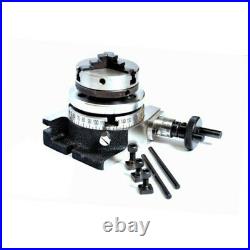 Rotary Table 4/100mm With 50mm Mini Scroll Lathe Chuck & Backplate