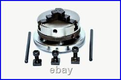 Rotary Table 4/100mm With 65mm Mini Scroll Lathe Chuck & Backplate