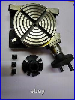 Rotary Table 4/100mm With Er-16 Collet Adapter For Instant Milling Machine