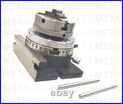 Rotary Table 4 4-Slot + 80mm Backplate + 70mm 4 Jaw Independent Chuck + Vise