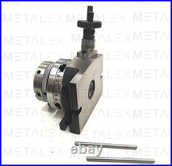 Rotary Table 4 4-Slot + 80mm Backplate + 70mm 4 Jaw Independent Chuck + Vise