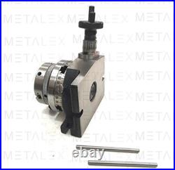 Rotary Table 4 4-Slot + 80mm Backplate + 70mm 4 Jaw Independent Chuck + Vise