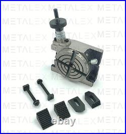 Rotary Table 4 4-Slot + 80mm Backplate + 70mm 4 Jaw Independent Chuck + Vise