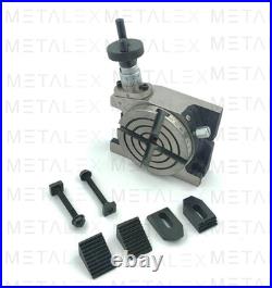 Rotary Table 4 4-Slot + 80mm Backplate + 70mm 4 Jaw Independent Chuck + Vise