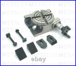 Rotary Table 4 4-Slot + 80mm Backplate + 70mm 4 Jaw Independent Chuck + Vise