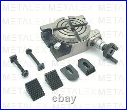 Rotary Table 4 4-Slot + 80mm Backplate + 70mm 4 Jaw Independent Chuck + Vise