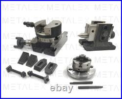 Rotary Table 4 4-Slot + 80mm Backplate + 70mm 4 Jaw Independent Chuck + Vise