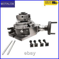 Rotary Table 4 HV4 Model Horizontal And Vertical 100mm & 65mm 3 Jaw Lathe Chuck