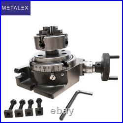 Rotary Table 4 HV4 Model Horizontal And Vertical 100mm & 70mm 4 Jaw Lathe Chuck