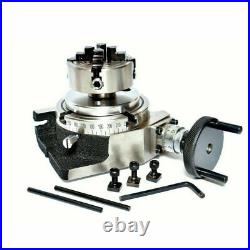 Rotary Table 4 Inch 100 mm With 65 mm Mini Independent lathe Chuck