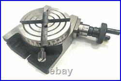 Rotary Table 4'' Inch / 100mm 4 Slot For Milling Machine Horizontal & Vertical