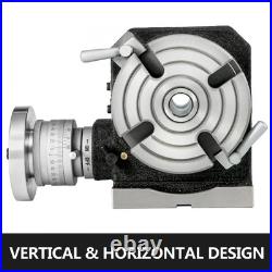 Rotary Table 4 Inch 100mm Horizontal Vertical For Milling 2 5 Inch 10mm 4 Slot