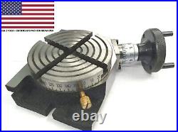 Rotary Table 4 inch 100 mm Horizontal & Vertical Model 4 slots -USA FULFILLED