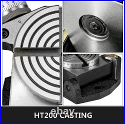 Rotary Table 4inch/100mm Horizontal Vertical Rotary Table 4-Slot Rotary Table