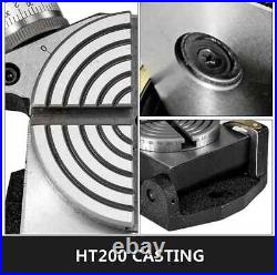 Rotary Table 4inch/100mm Horizontal Vertical Rotary Table 4-Slot Rotary Table