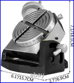 Rotary Table 4inch/100mm Horizontal Vertical Rotary Table 4-Slot Rotary Table