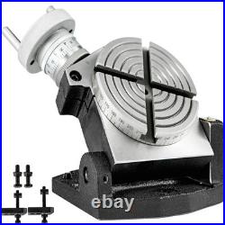 Rotary Table 4inch/100mm Horizontal Vertical Rotary Table 4-Slot Rotary Table f