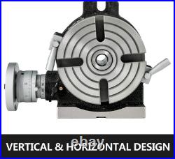 Rotary Table 6Inch(150Mm) Horizontal Vertical Milling Table 2/5Inch(10Mm) 4-Slot