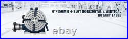 Rotary Table 6 4-Slot Horizontal Vertical Dividing Plates Milling Machine Tool