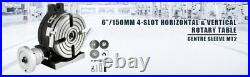 Rotary Table 6inch(150mm) Horizontal Vertical Milling 4-Slot Indexing Plate Set