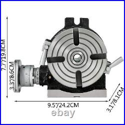 Rotary Table 6inch(150mm) Horizontal Vertical Milling Table 2/5inch(10mm) 4-S