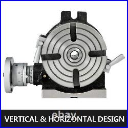 Rotary Table 6inch(150mm) Horizontal Vertical Milling Table 2/5inch(10mm) 4-S