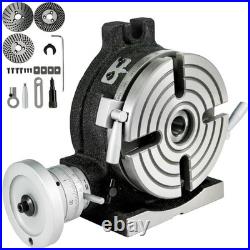 Rotary Table 6inch(150mm) Horizontal Vertical Milling Table 2/5inch(10mm) 4-Slot