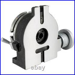 Rotary Table 6inch(150mm) Horizontal Vertical Milling Table 2/5inch(10mm) 4-Slot