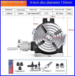 Rotary Table 6inch(150mm) Horizontal Vertical Milling Table 4-Slot MT-2