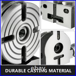 Rotary Table 6inch Horizontal Vertical Milling Table 4-Slot Indexing Plate Set