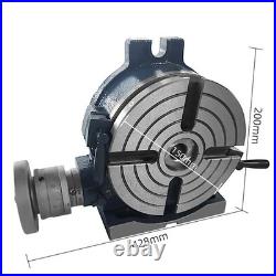 Rotary Table 6inch Horizontal Vertical Milling Table 4-Slot for Milling Drilling