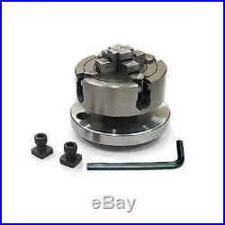 Rotary Table 80 mm 3 in With 4 Jaws Independent Chuck 65 mm Small With Backplate